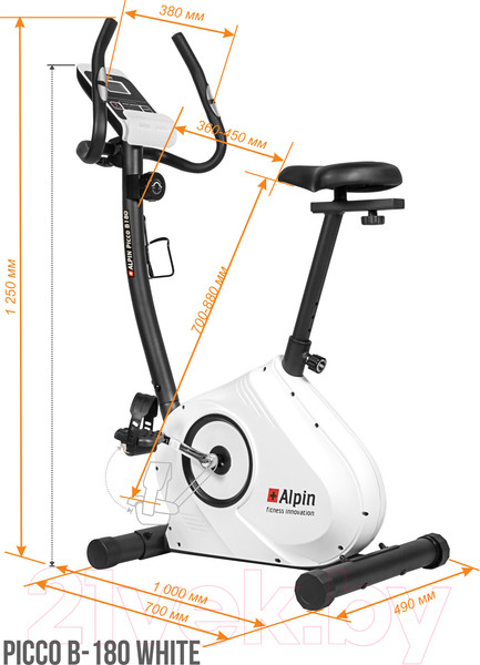 Изображение товара Велотренажер Alpin Picco B-180 (белый)