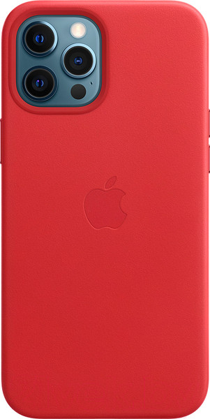 Изображение товара Чехол-накладка Apple Leather Case With MagSafe для iPhone 12 ProMax Product Red/MHKJ3