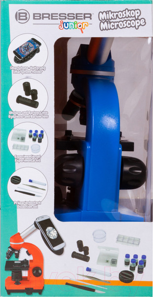 Изображение товара Микроскоп оптический Bresser Junior Biolux SEL 40–1600x / 74322 (синий)