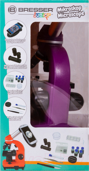 Изображение товара Микроскоп оптический Bresser Junior Biolux SEL 40–1600x / 74321 (фиолетовый)