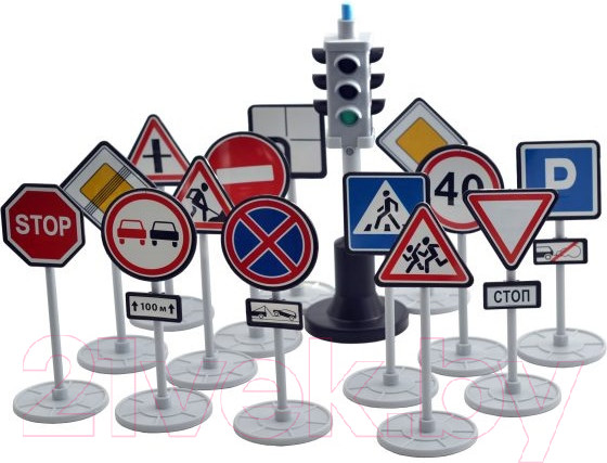Изображение товара Игровой набор Форма Светофор с дорожными знаками / С-159-Ф
