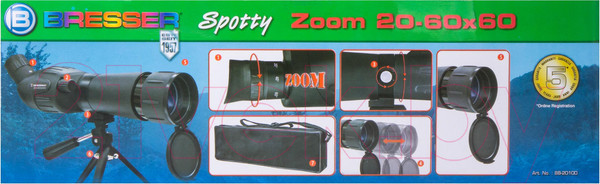 Изображение товара Подзорная труба Bresser Junior Spotty 20–60x60 / 73752