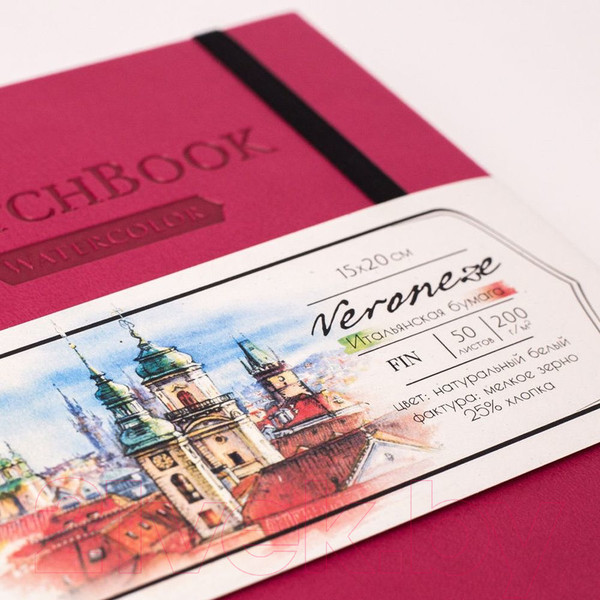 Изображение товара Скетчбук Малевичъ Veroneze / 401470 (розовый)