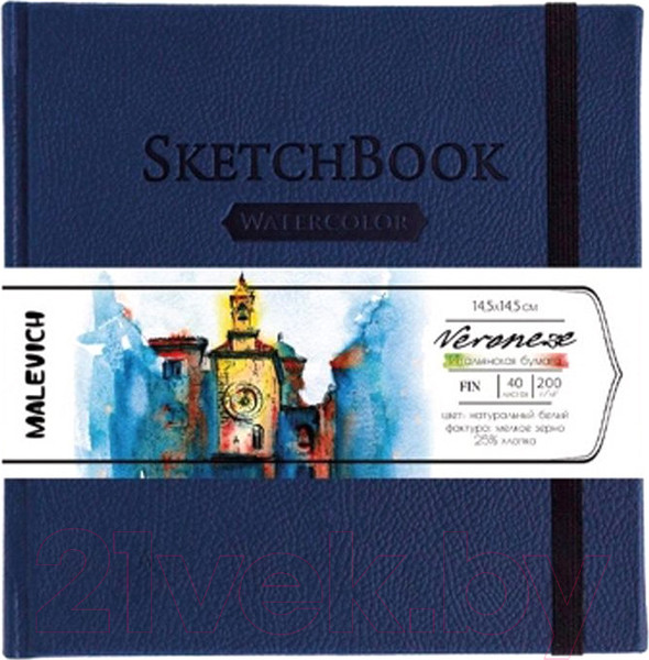 Изображение товара Скетчбук Малевичъ Veroneze / 401469 (40л, темно-синий)