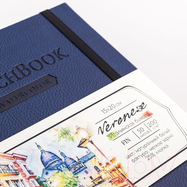 Изображение товара Скетчбук Малевичъ Veroneze / 401469 (40л, темно-синий)