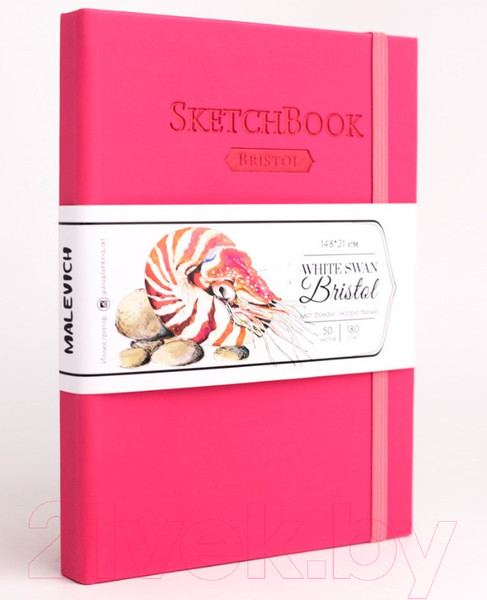 Изображение товара Скетчбук Малевичъ Bristol Touch / 401432 (малиновый)