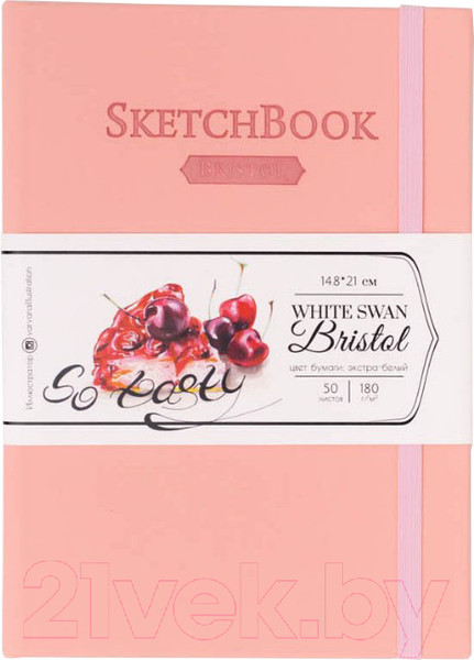 Изображение товара Скетчбук Малевичъ Bristol Touch / 401229 (розовый)