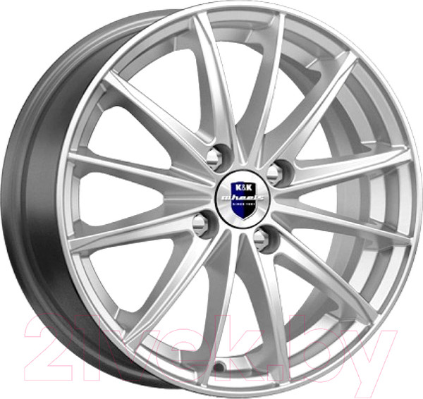 Изображение товара Литой диск K&K Пойнт Бланк (KC884) 15x6" 4x100мм DIA 67.1мм ET 40мм Сильвер