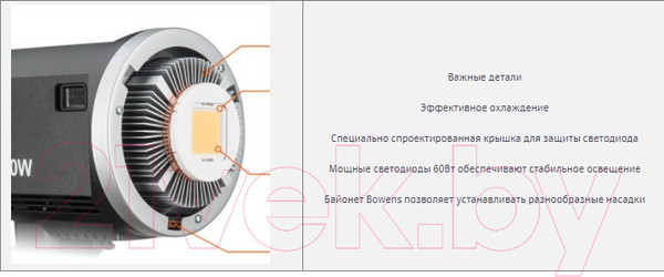 Изображение товара Осветитель студийный Godox SLB60W / 26299