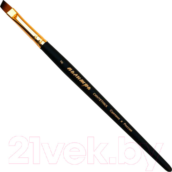 Изображение товара Кисть для рисования ПАЛИТРА Синтетика скошенная 8 / ЖS6-08.05Ж