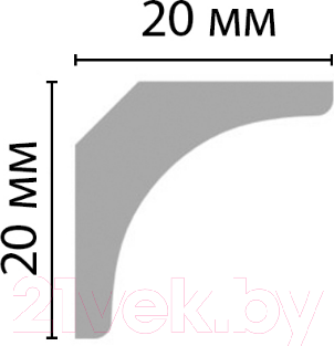 Изображение товара Плинтус потолочный Decomaster D133ДМ (20x20x2000)