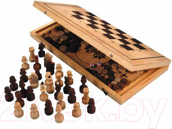 Изображение товара Набор настольных игр No Brand Большая шахматы, нарды 2 в 1 / Шк-2