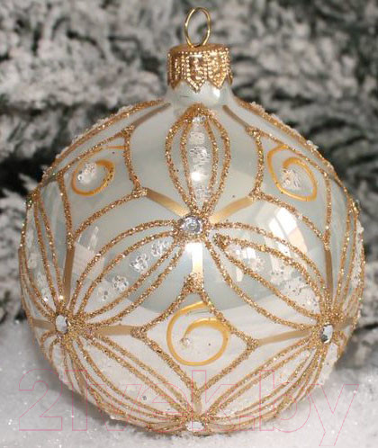 Изображение товара Шар новогодний Orbital Шар Д-276 / 200-058-3 (8см, белый)