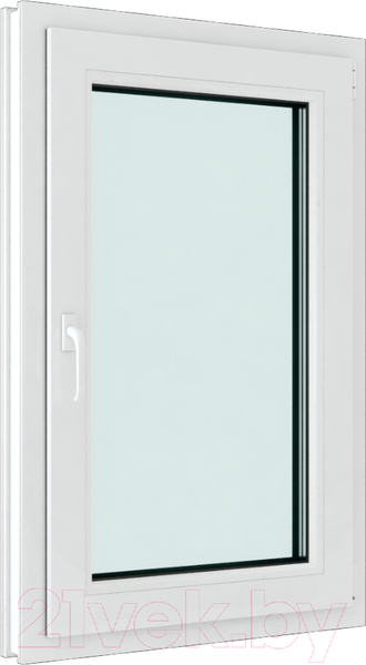 Изображение товара Окно ПВХ Brusbox Roto Одностворчатое Поворотно-откидное правое 3 стекла (1300x800x60)