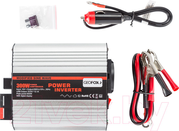 Изображение товара Автомобильный инвертор Geofox MD 300W/24
