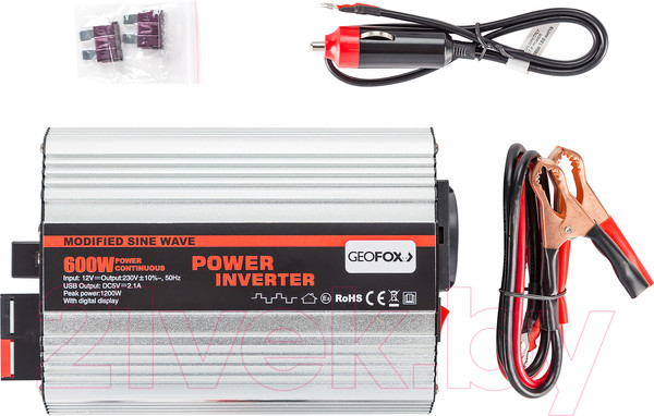 Изображение товара Автомобильный инвертор Geofox MD 600W/24 2р
