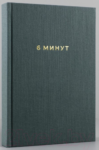 Изображение товара Мотивационный ежедневник Альпина 6 минут. Ежедневник, который изменит вашу жизнь. Базальт (Спенст Д.)