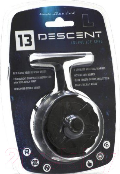 Изображение товара Катушка инерционная 13 Fishing Descent Ice Reel 2.7:1 Gear Ratio Left Hand / D2.7-LH