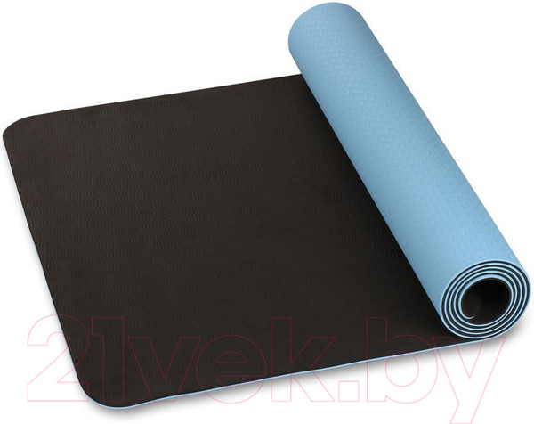 Изображение товара Коврик для йоги и фитнеса Indigo Sport TPE IN106 (голубой/черный)