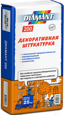 Изображение товара Штукатурка декоративная Diamant 200 (25кг, серый)