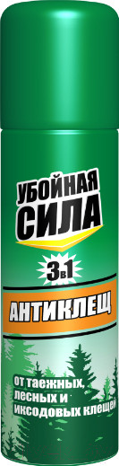 Изображение товара Спрей от насекомых Убойная сила Антиклещ 3в1 (150мл)
