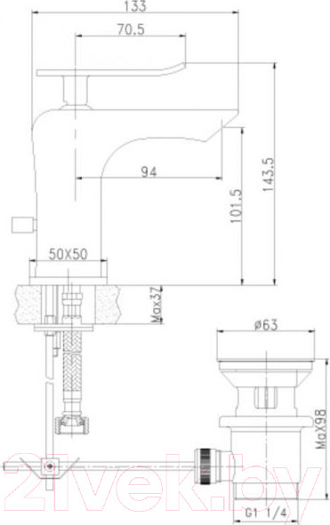 Изображение товара Смеситель LEMARK Contest LM5806CW (хром/белый)
