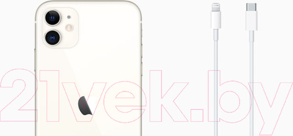 Изображение товара Смартфон Apple iPhone 11 128GB / MHDJ3 (белый)