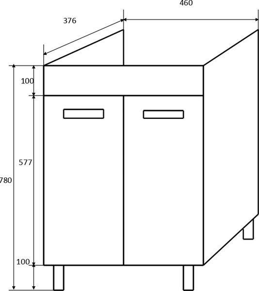 Изображение товара Тумба под умывальник Какса-А Пикколо 50 / 458380