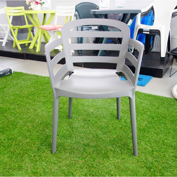 Изображение товара Стул пластиковый Ipae Progarden Бостон / 9840694 (антрацит)