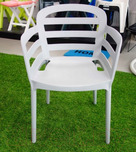 Изображение товара Стул пластиковый Ipae Progarden Бостон / 9840693 (светло-серый)