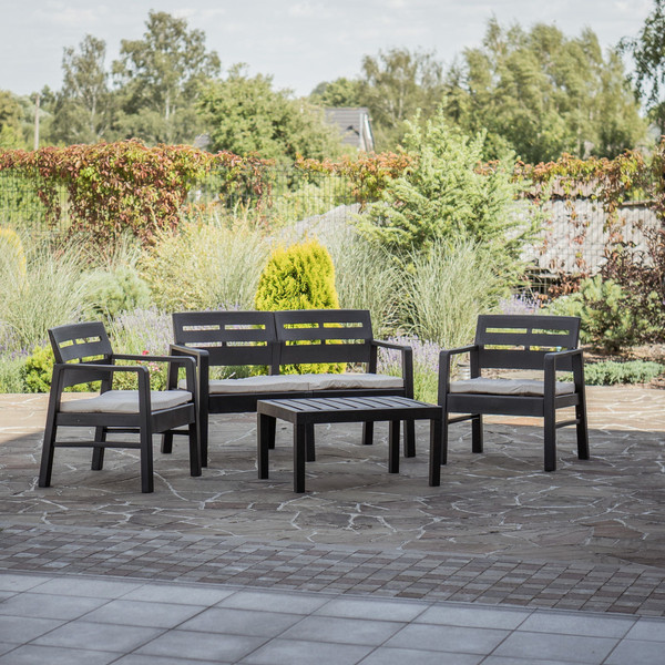 Изображение товара Комплект садовой мебели Ipae Progarden Java Set / JAV04CCA (антрацит)