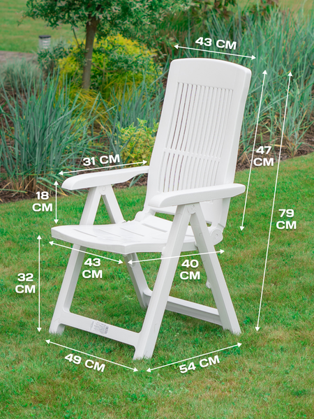 Изображение товара Стул складной Ipae Progarden Tampa / TMP040BI (белый)