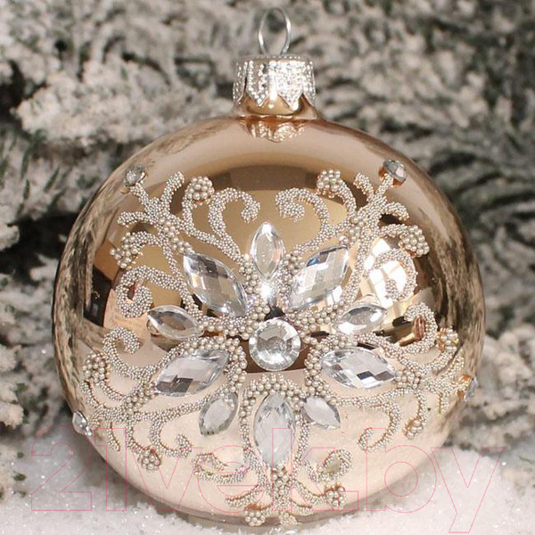 Изображение товара Шар новогодний Orbital Шар Д-340 / 200-068-4 (8см, шампань)