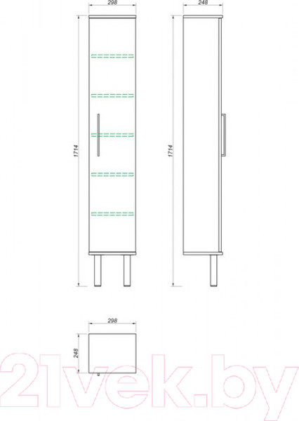 Изображение товара Шкаф-пенал для ванной Какса-А Verona / 46308