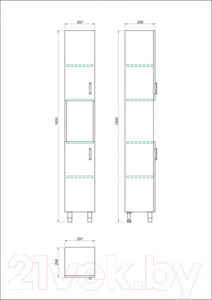 Изображение товара Шкаф-пенал для ванной Какса-А Сантана / 460050