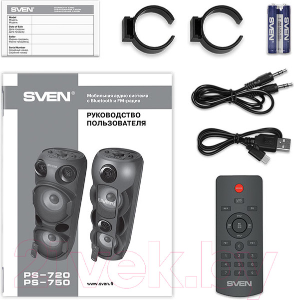 Изображение товара Портативная колонка Sven PS-720 (черный)
