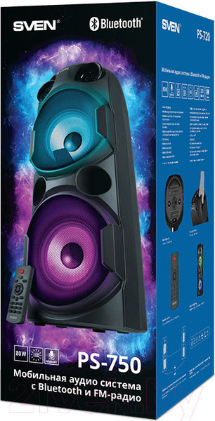 Изображение товара Портативная колонка Sven PS-720 (черный)