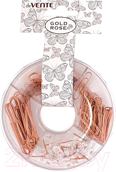 Изображение товара Набор канцелярских мелочей deVente Gold Rose / 4133000 (89 предметов)