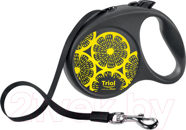 Изображение товара Поводок-рулетка Triol Flexi Joy Lemon / 11101012 (L, 5м, лента)