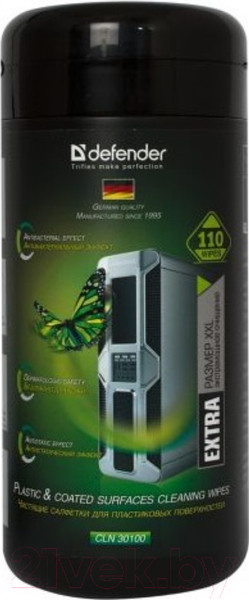 Изображение товара Салфетки для ухода за техникой Defender Антибактериальные / 30100 (110шт)