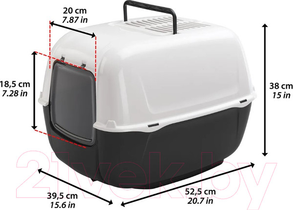 Изображение товара Туалет-домик Ferplast Prima Plt / 72053017PA (черный)