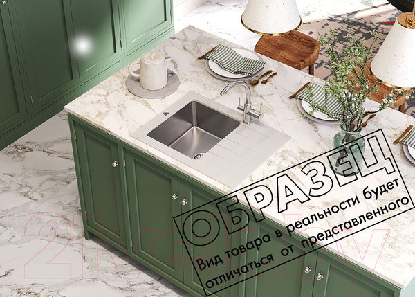 Изображение товара Мойка кухонная Tolero TTS-660 (белый)