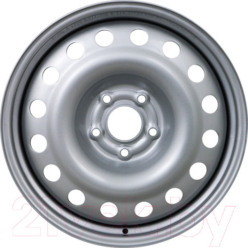 Изображение товара Штампованный диск Trebl R-1726 17x6.5" 5x114.3мм DIA 66.1мм ET 50мм Silver