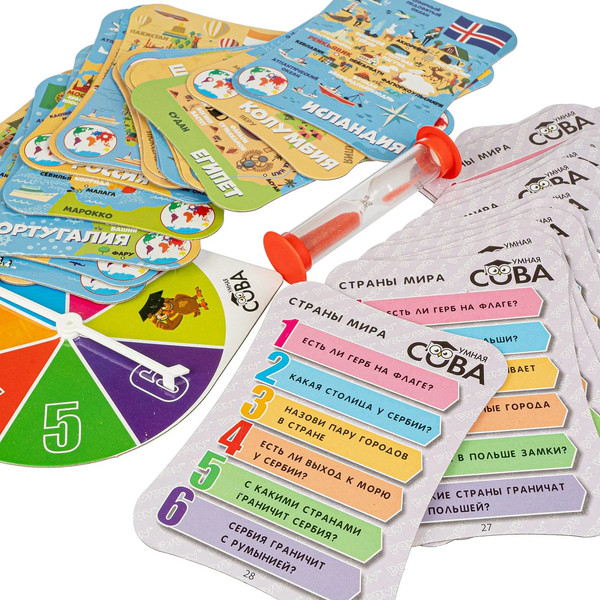 Изображение товара Настольная игра Bondibon Умная сова. Страны мира / ВВ4842