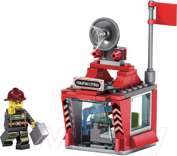Изображение товара Конструктор Bondibon Пожарная Служба. Пожарный пост / ВВ4819