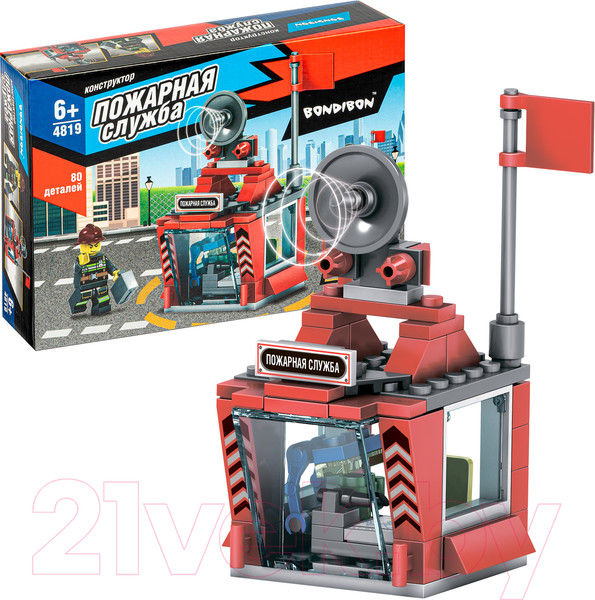 Изображение товара Конструктор Bondibon Пожарная Служба. Пожарный пост / ВВ4819