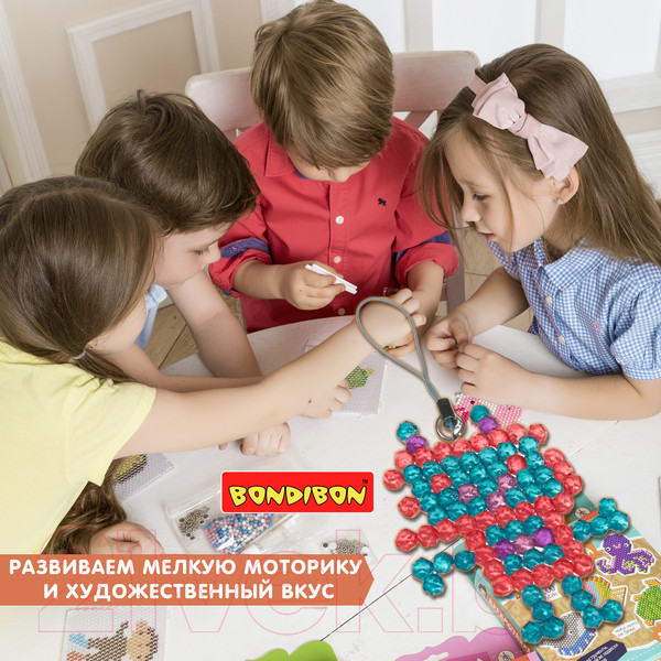 Изображение товара Развивающая игра Bondibon Блестящая аквамозаика. Роботы / ВВ3810