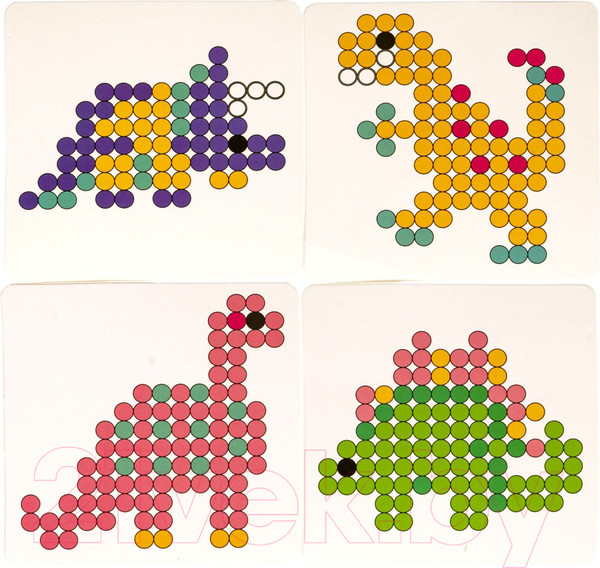 Изображение товара Развивающая игра Bondibon Блестящая аквамозаика. Динозавры / ВВ3811