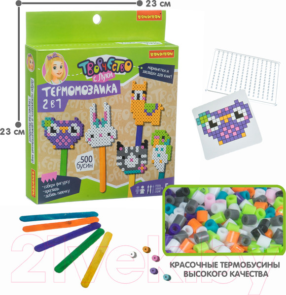 Изображение товара Развивающая игра Bondibon Термомозаика 2 в 1 / ВВ4230