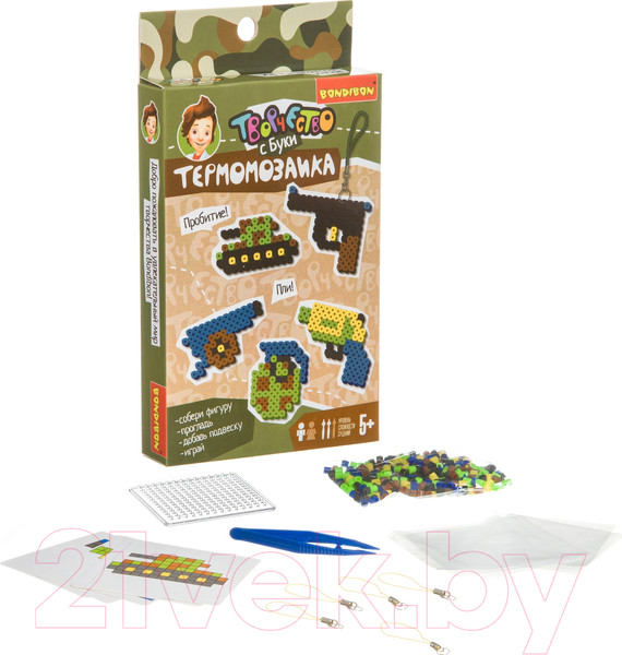 Изображение товара Развивающая игра Bondibon Термомозаика 2D Оружие / ВВ4235